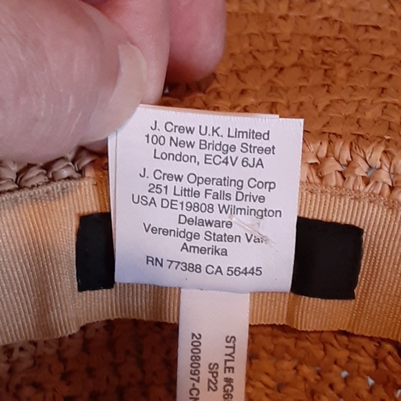 J. Crew, Raffia Straw, Floppy Banded Fedora, Size Medium-Large , Unisex - Picture 8 of 9